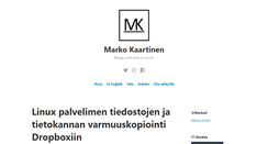 Desktop Screenshot of markokaartinen.net